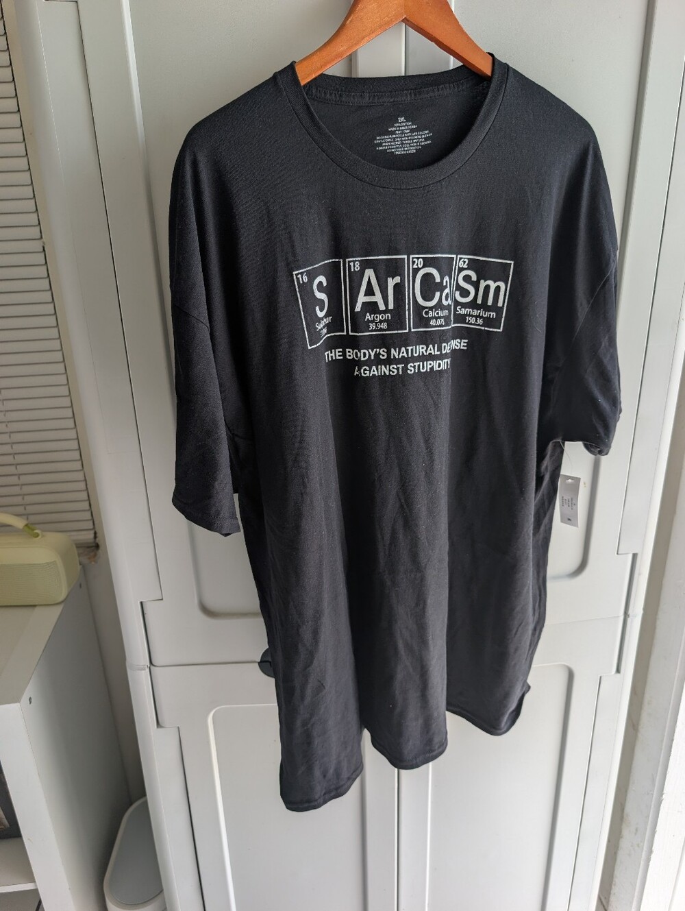 Black Sarcasm Graphic Tee - Men 2XL